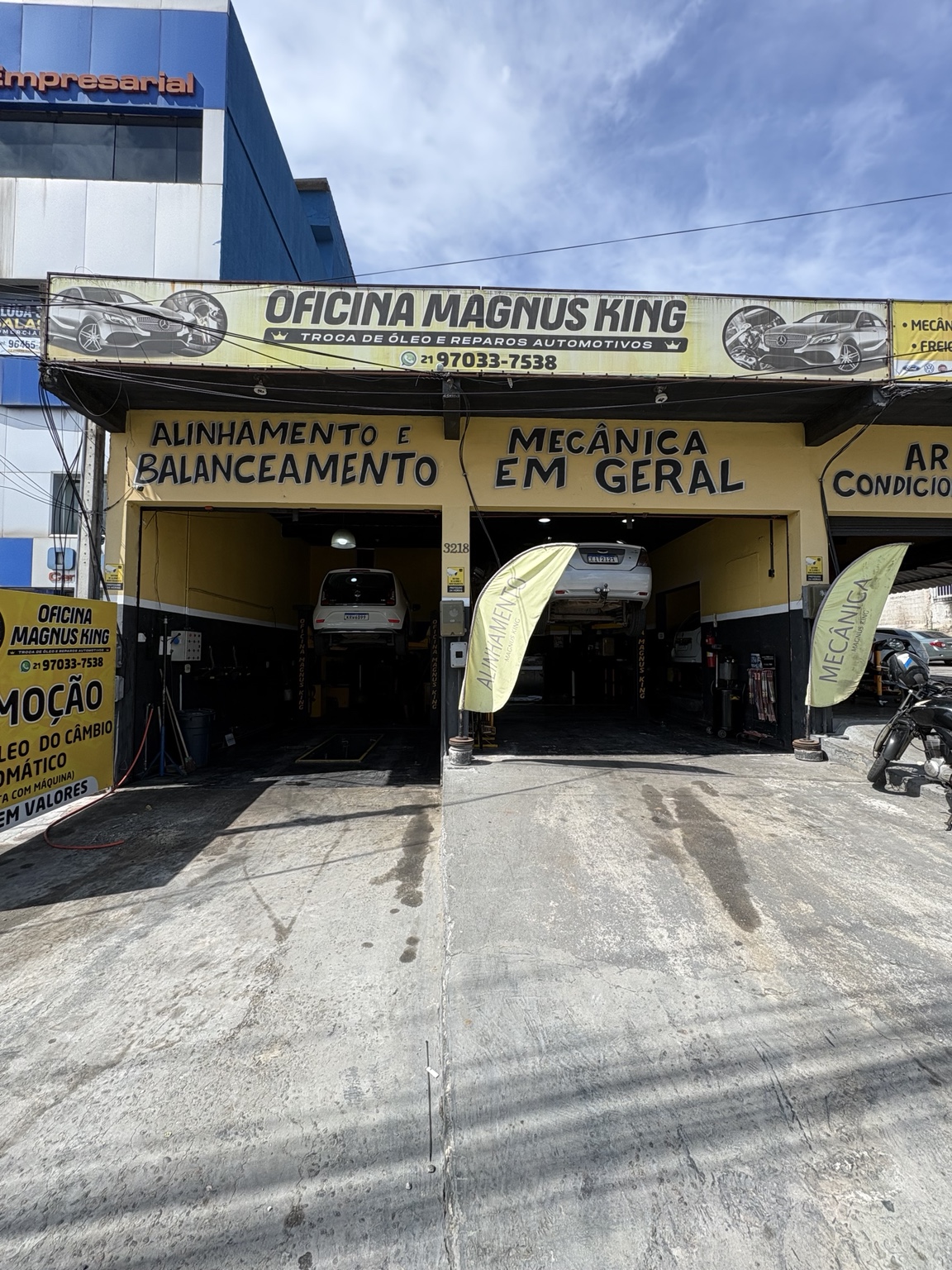 Fachada da Oficina Magnus King em Itaboraí